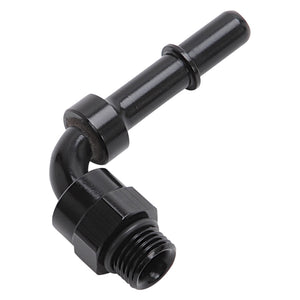 Russell 644053 Performance Adapter Fitting 3/8in SAE Quick Disconnect 90 DEG - Blk