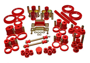 Energy Suspension 4.18110R 85-93 fits Ford Mustang Red Hyper-flex Master Bushing Set w/ V-8