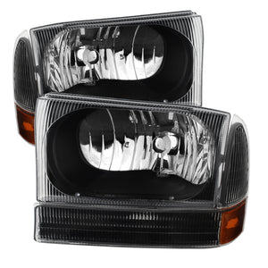 9025402 Xtune fits Ford 99-04 F250/350/450 Superduty Crystal Headlights w/ Bum