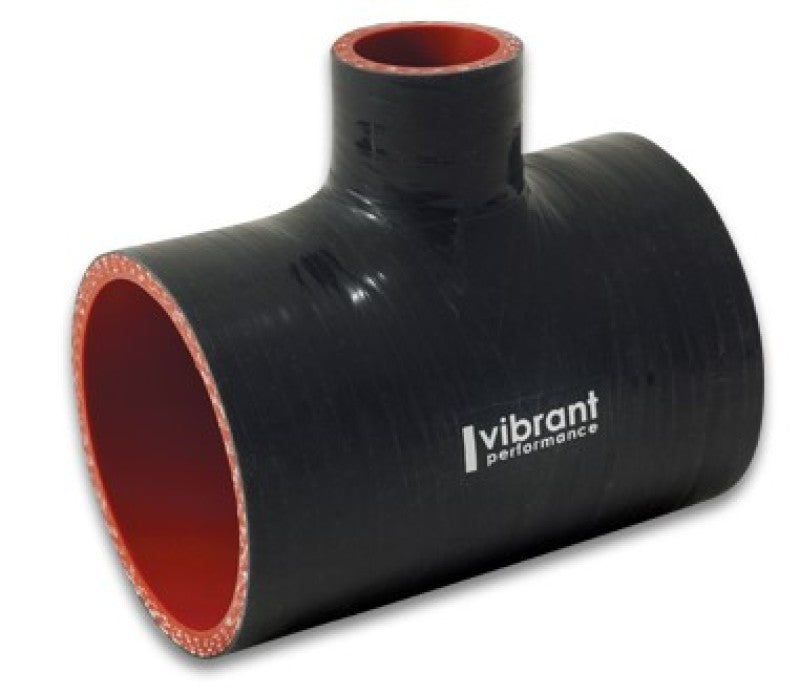 Vibrant 19687 Reinforced Silicone T Adapter - 2in Outlet ID x 4in OAL x 1in Bra