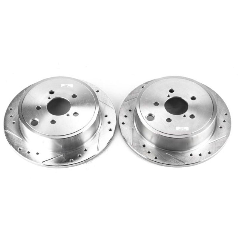 PowerStop fits Subaru 13-16 BRZ Rear Evolution Drilled & Slotted Rotors - Pair