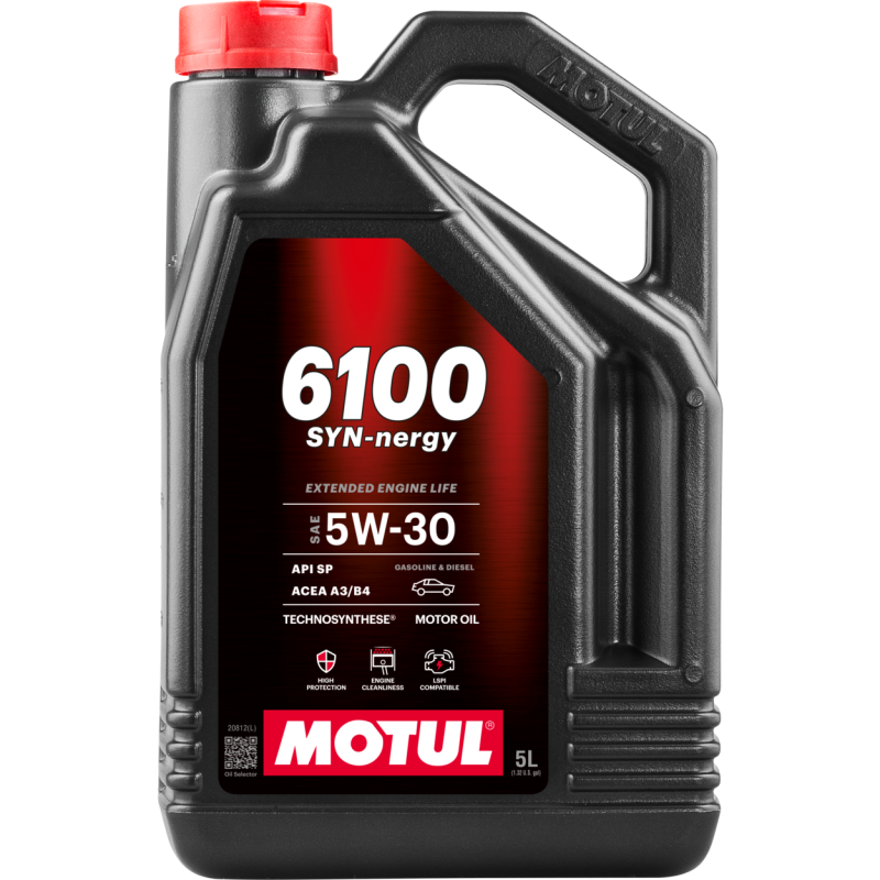 Motul 113145 5L Technosynthese Engine Oil 6100 SYN-NERGY 5W30 - fits VW 502 00 505 00 - MB 229.5