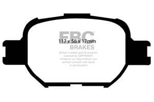 EBC DP21325 04-10 fits Scion TC 2.4 Greenstuff Front Brake Pads