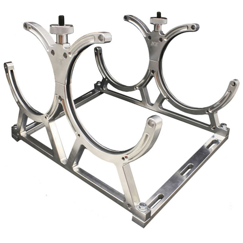 Nitrous Express 11108D Billet Bracket for Dual 10 Or 15lb N2O Bottle Incl Floor Mounts