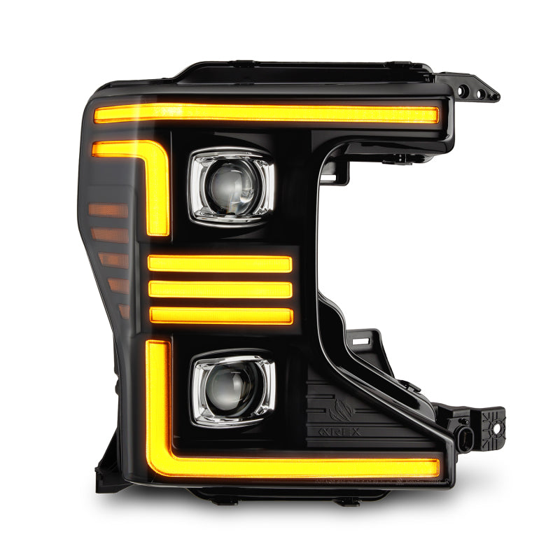 AlphaRex 880344 20-22 fits Ford F150 Pro-Series Projector Headlights Black w/