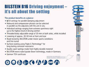 Bilstein 48-195232 Bilstein B16 (PSS10) fits BMW E92 Performance Suspension System *SPECIAL ORDER*