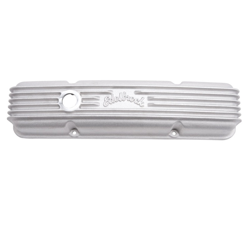 Edelbrock 41439 Valve Cover Classic Series fits Chevrolet 1959-1986 262-400 CI V8 w/ Breather Holes Satin