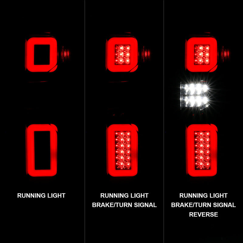 Anzo 311418 19-21 fits Chevy Silverado Work TruckFull LED Tailights Black Housing Smoke Lens G2 (w/C Light Bars)