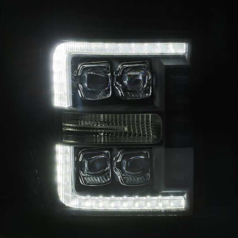 AlphaRex 880148 fits Ford 11-16 F-350 SD NOVA LED Proj Headlights Plank Style Chrm w/Activ Light/Seq Signal