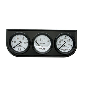 AutoMeter 2327 Autometer AutoGage 3-Gauge Console 52.4mm Mech 0-100 PSI Oil Press/ 10-16 V / 100-280 Deg Water Temp