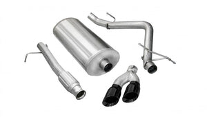 CORSA Performance 14900BLK Corsa 2009-2013 fits GMC Sierra 4.8L V8 3in Cat-Back Single Side w Twin 4in Black Pro-Series Tips