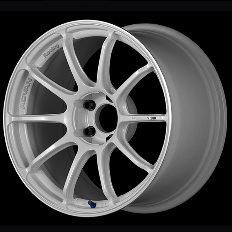 Advan YA38G33OWMR RSIII 18x8.0 / +33 Offset / 5x110 / 65.2mm Bore / Racing White Metallic and Ring