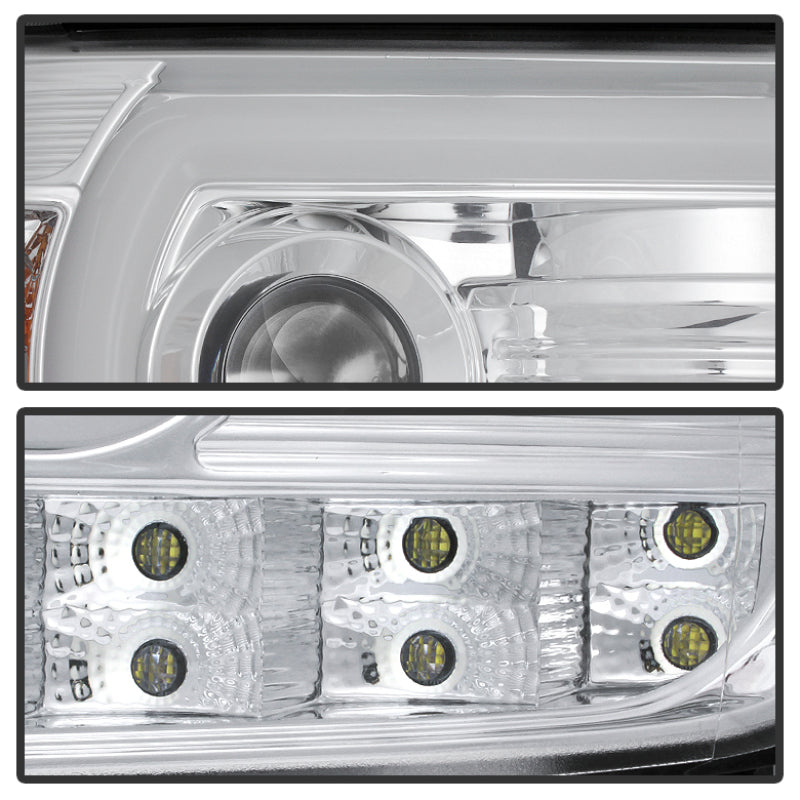 Spyder 5080868 fits GMC 14-16 Sierra Projector Headlights Light Bar DRL Chrm PR