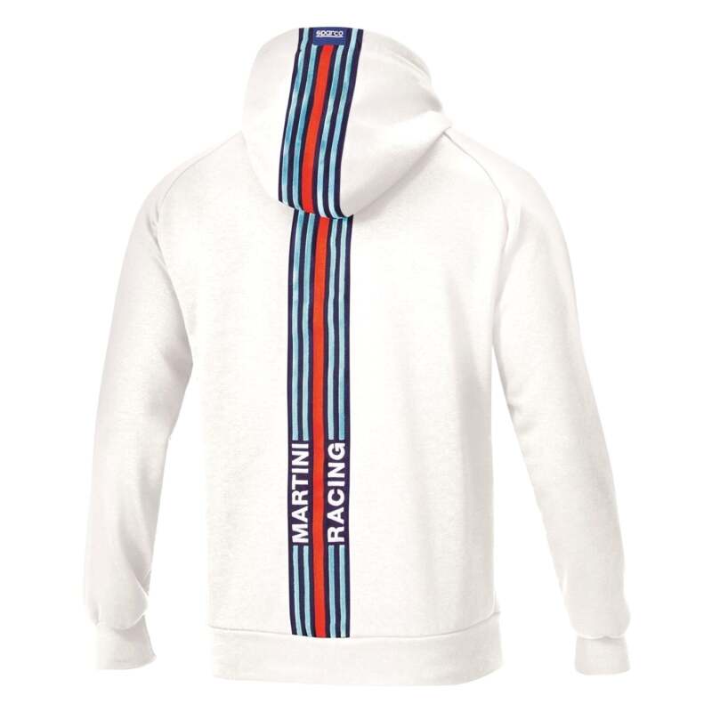 SPARCO 01340MRBI2M Martini Stripes Hoodie Medium - White