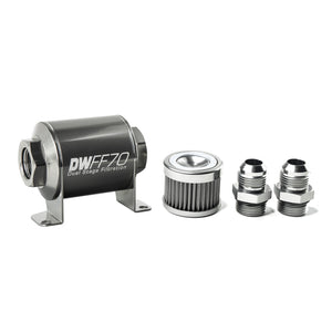 DeatschWerks 8-03-070-040K-10 Stainless Steel 10AN 40 Micron Universal Inline F