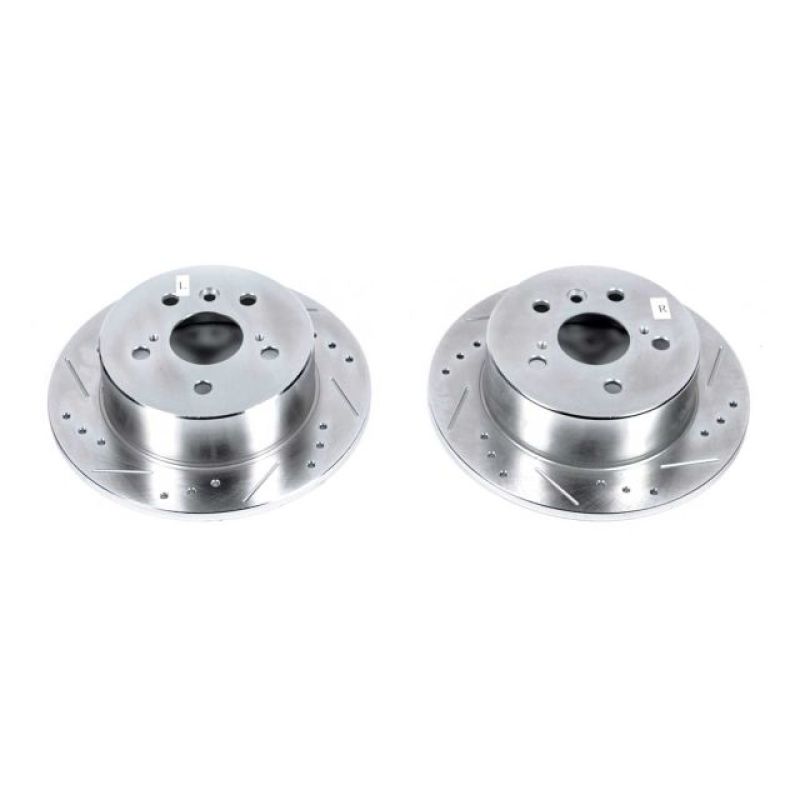 PowerStop fits Lexus 13-18 ES300h Rear Evolution Drilled & Slotted Rotors - Pair