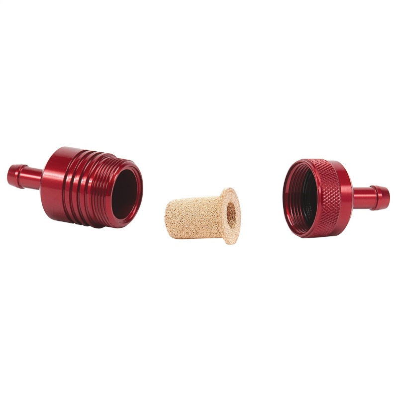 Russell 645070 Performance Red Street Fuel Filter (3in Length 1-1/8in diameter 5/16in inlet/outlet)