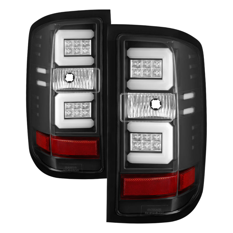 Spyder 5083722 fits Chevy 16-20 Silverado 2017 Light Bar LED Tail Lights - Blac