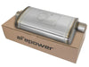 AFE 49M00016 rce XP SS Muffler 3in Center Inlet / 3in Offset Outlet 22in L x 11