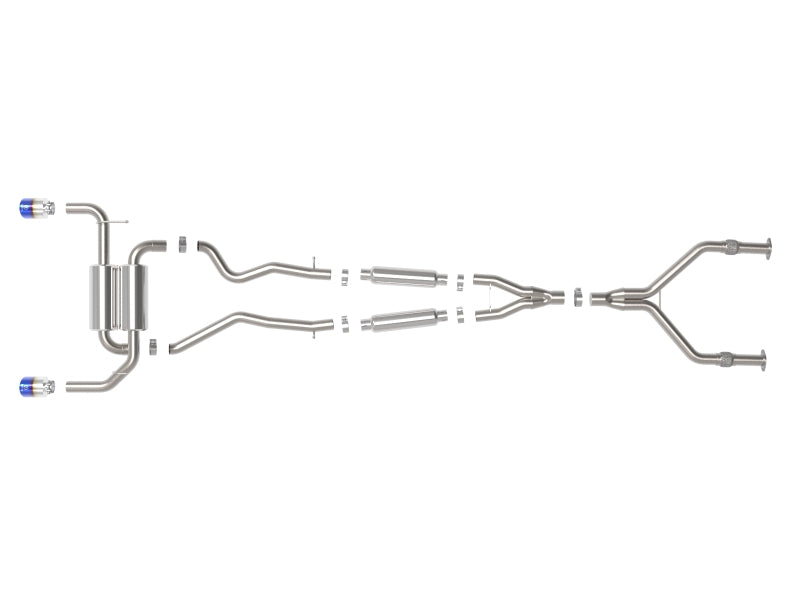 AFE 49-36136-L fits Infiniti Q50 V6 3.7L Takeda 2-1/2in 304 SS Cat-Back Exhaust