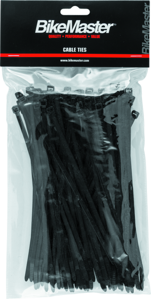 BikeMaster 151674 BikeMaster 7.5in Cable Ties (Pack of 100) - Black
