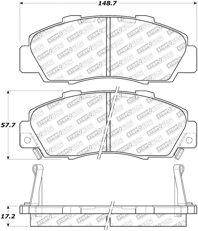 Stoptech 305.0503 Street Select Brake Pads - Front