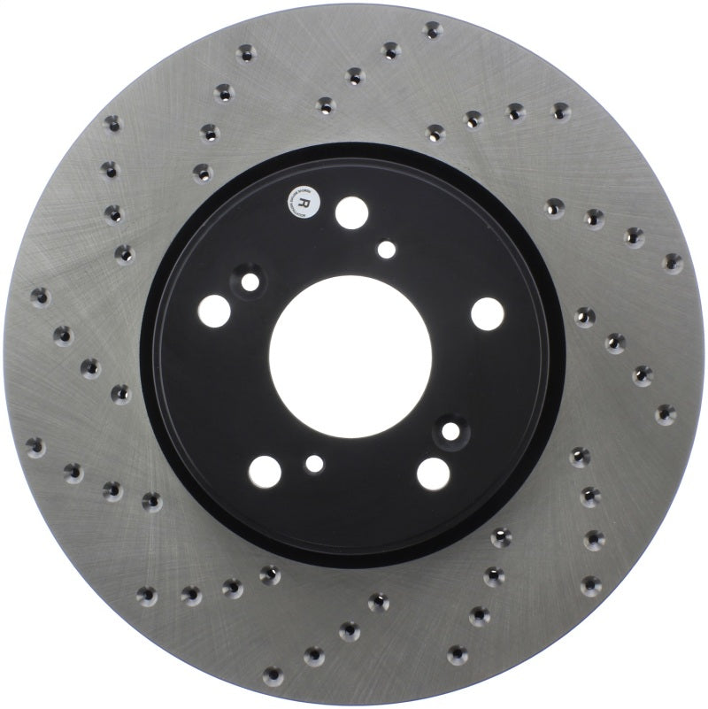 Stoptech 128.40086R Drilled Sport Brake Rotor Front Right 13 Honda Accord Sport