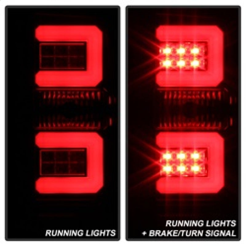 Spyder 5083722 fits Chevy 16-20 Silverado 2017 Light Bar LED Tail Lights - Blac