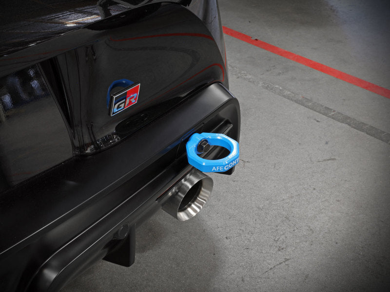 AFE 450-721002-L Control Rear Tow Hook Blue 20-21 fits Toyota GR Supra (A90)