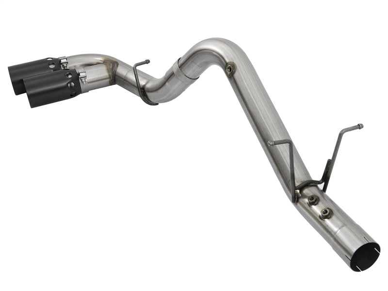 AFE 49-44089-B y Series 4in 409-SS DPF-Back Exhaust w/ Dual Black Tips 2017 fit