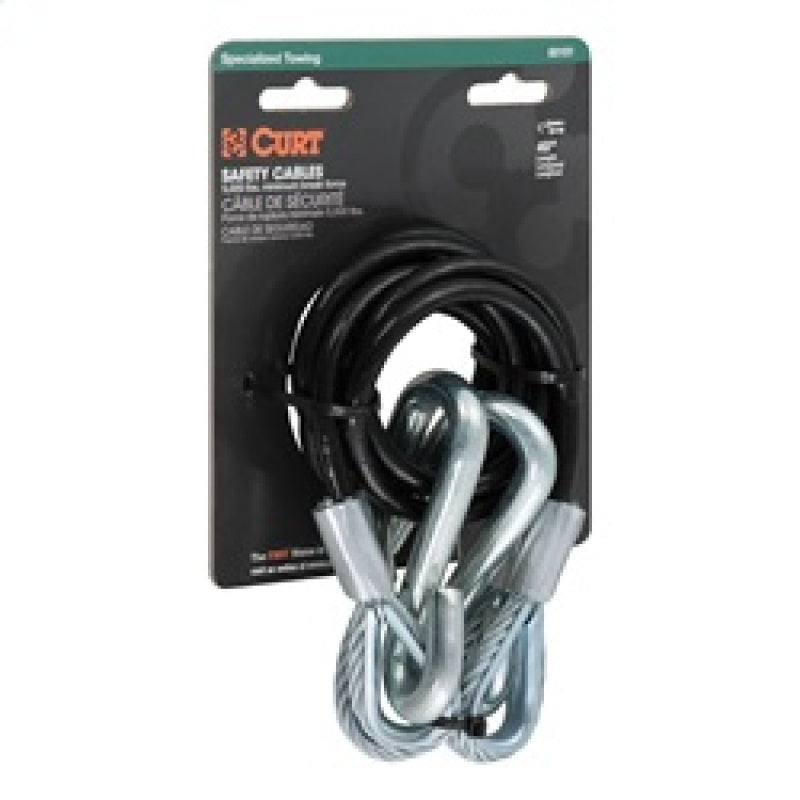 RockJock RJ-80151 Curt Towing Safety Cable Kit 44 1/2in Long w/ 2 Snap Hooks 5000lbs 2-Pack