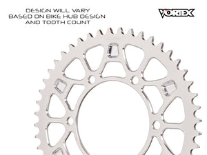 Vortex Racing V4 44 Tooth 520 Rear Sprocket - Silver