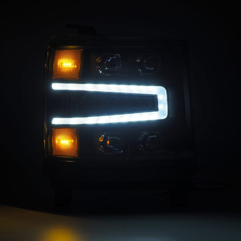 AlphaRex 880237 16-18 fits Chevy 1500HD NOVA-Series LED Proj Headlights BK w/