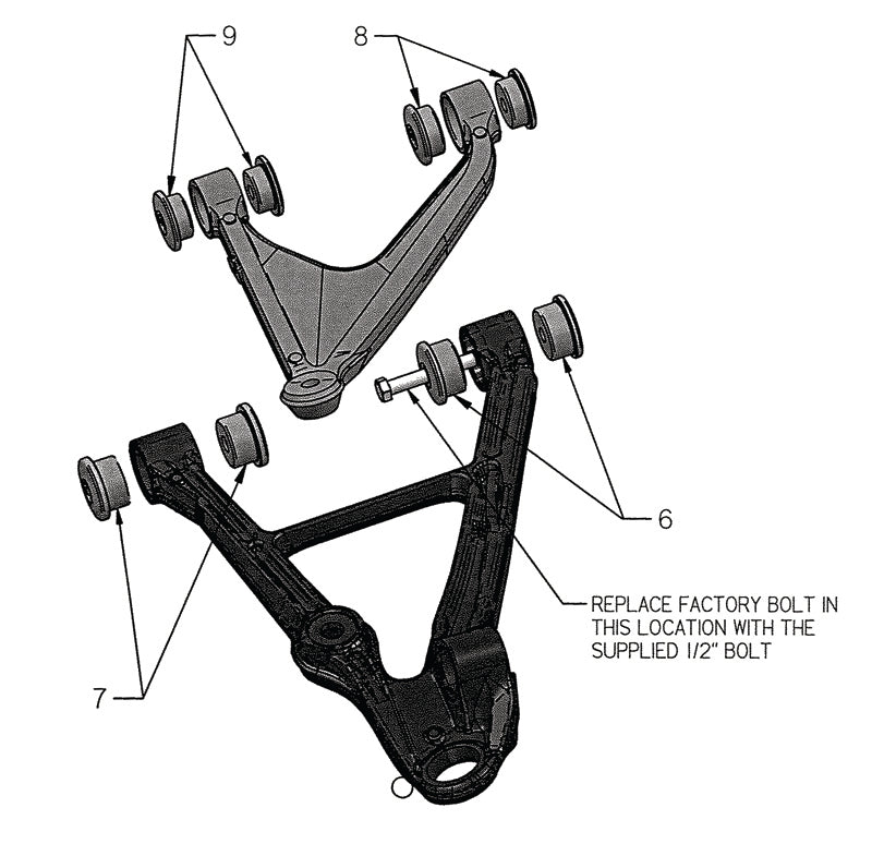 Ridetech 11519501 06-13 fits Chevy Corvette ZO6 Delrin Bushing Kit