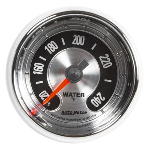 AutoMeter 1232 Autometer American Muscle 52mm 240 Deg F Water Temp Gauge