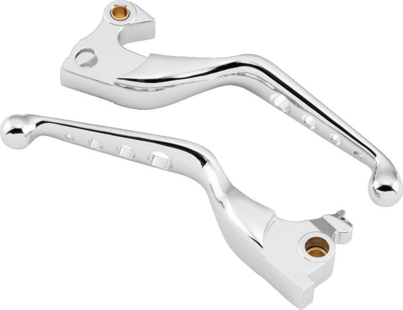 Bikers Choice 490874 14-Up XL Chrome O Series Holed Lever Set