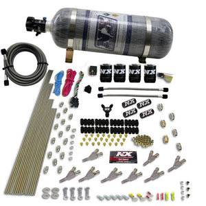 Nitrous Express 80018-12 STD Nozzle Nitrous Kit (200-500HP) Gas w//Dist Block &