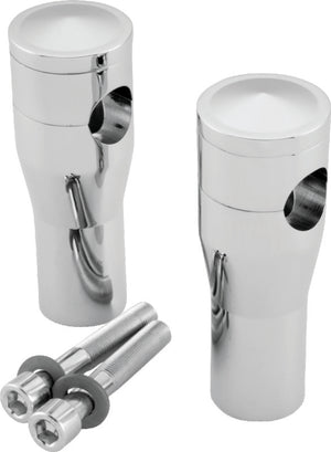 Bikers Choice 601951 4 Inch Chrome Smooth Top Risers for BC or DNA Springer Fro
