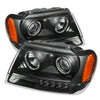 5077028 Xtune fits Jeep 99-04 Grand Cherokee Projector Headlights LED Halo Bla