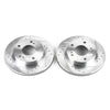 PowerStop fits Nissan 94-96 240SX Front Evolution Drilled & Slotted Rotors -