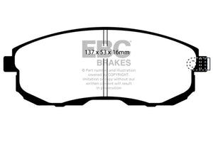 EBC DP21636 02-03 fits Infiniti G20 2.0 Greenstuff Front Brake Pads