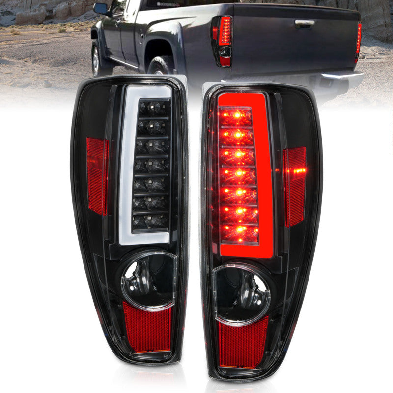 ANZO 311382 2012 fits Chevrolet 04-20 Colorado/ GMC Canyon LED Tail Lights w/ Light Bar Black Housing