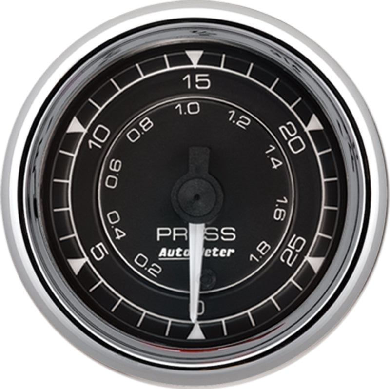 AutoMeter 9764 AutoMeter Chrono 2-1/16in 30PSI Digital Stepper Motor Pressure Gauge - Chrome