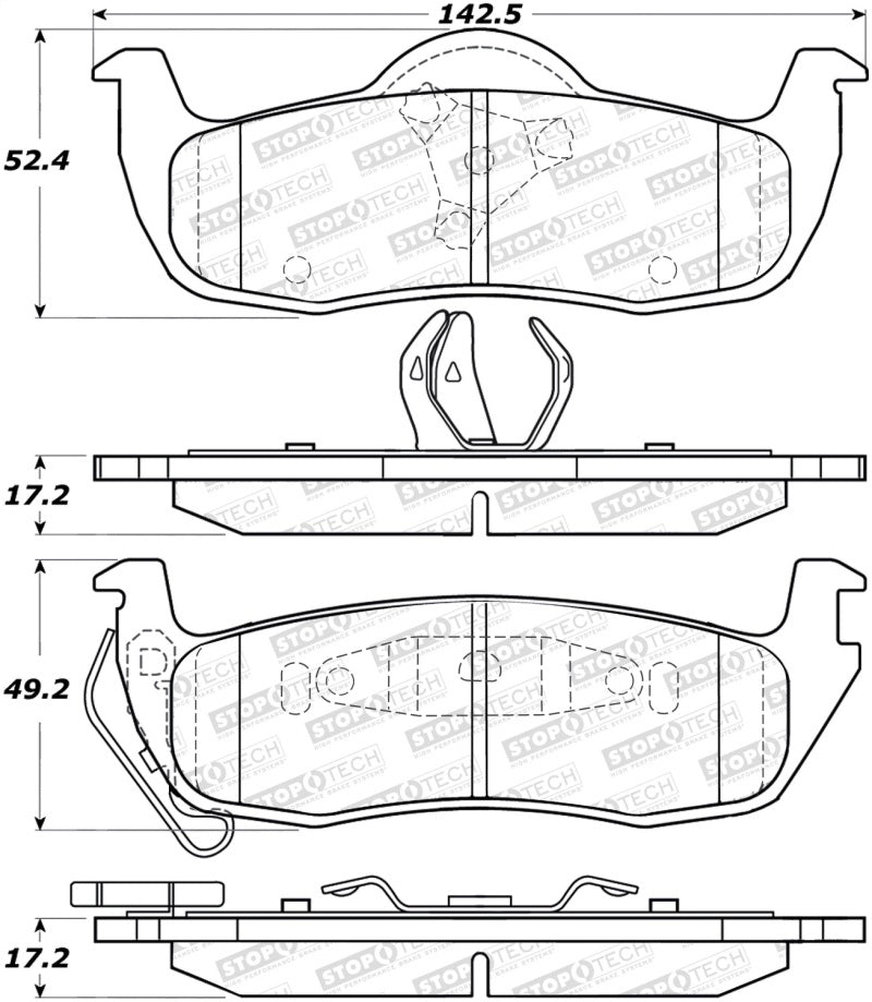 Stoptech 308.1087 Street Brake Pads