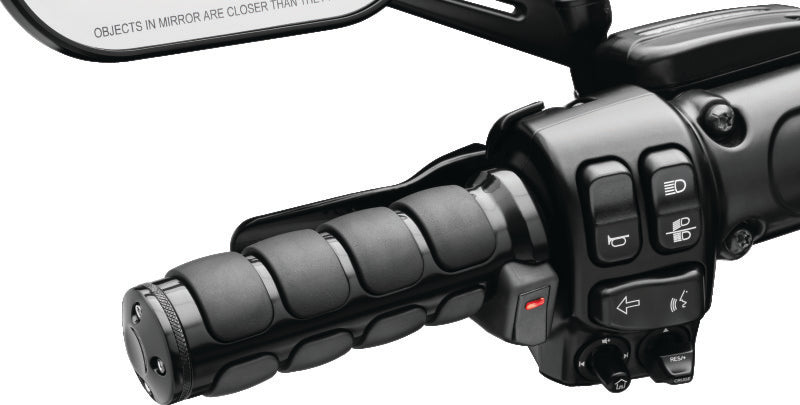 Kuryakyn 6473 Kuryakyn Heated ISO Grips Dual Cable Gloss Black