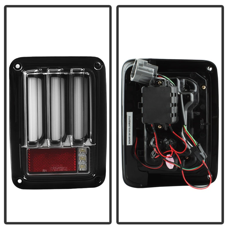 Spyder 5084774 fits Jeep 07-16 Wrangler Version 2 Light Bar LED Tail Lights - B