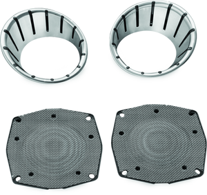 Kuryakyn 7287 Kuryakyn LED Speaker Bezels 96-13 Touring Models Chrome