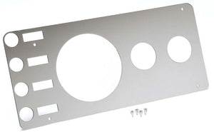 Kentrol 30521 fits Jeep CJ Gauge Cover Without Radio Opening-Polished Silver