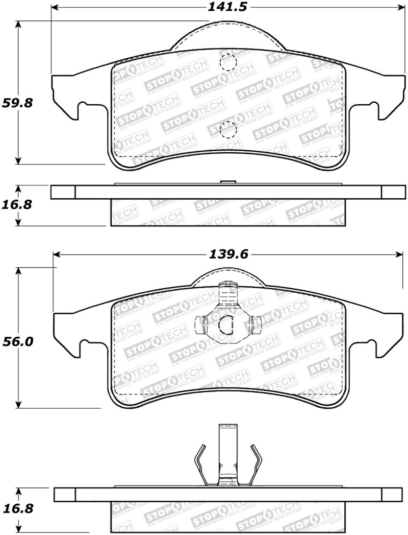 Stoptech 305.0791 Street Select Brake Pads