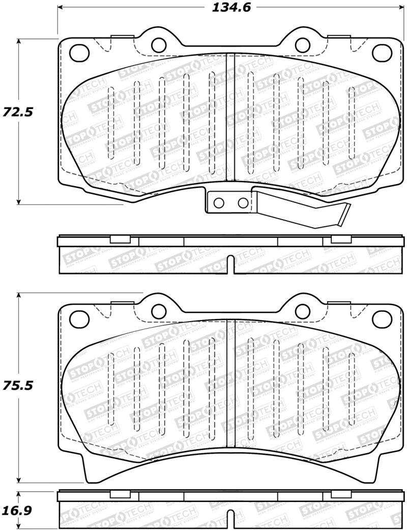 Stoptech 308.1119 Street Brake Pads